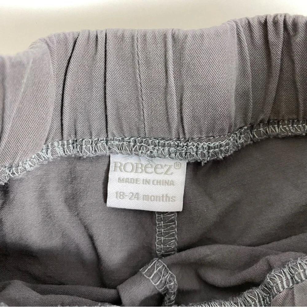 Robeez Gray Pull On Shorts - 18-24M
